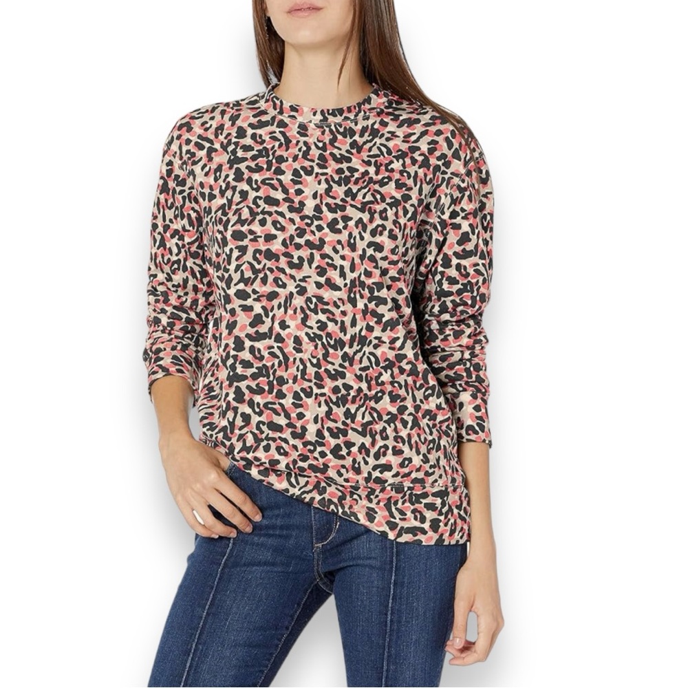 Monrow Cheetah Print Sweatshirt